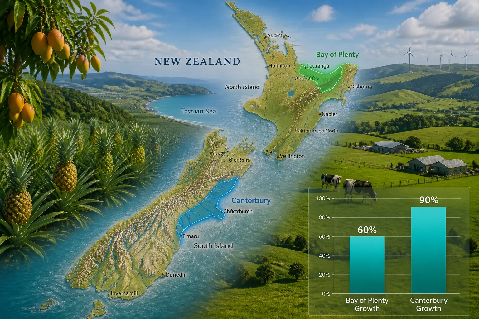 Bay of Plenty Reclaims Top Spot in New Zealand Regional Economic Scoreboard, Canterbury Holds Second