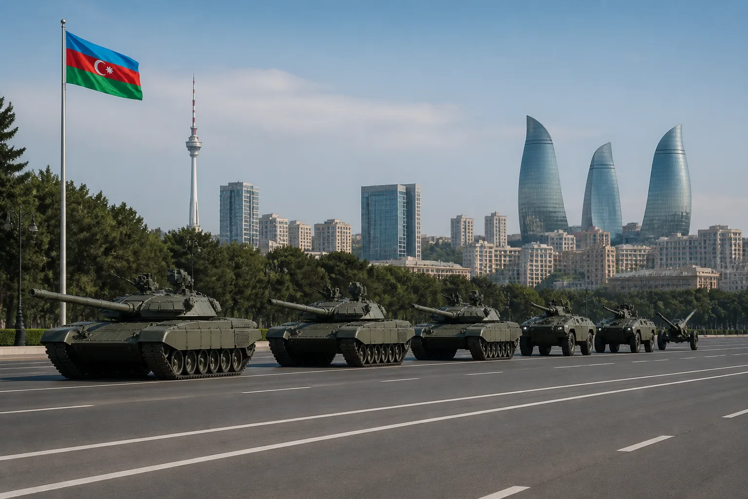 Azerbaijan Celebrates 108th Armed Forces Day with Military Marches Across Baku and Other Cities