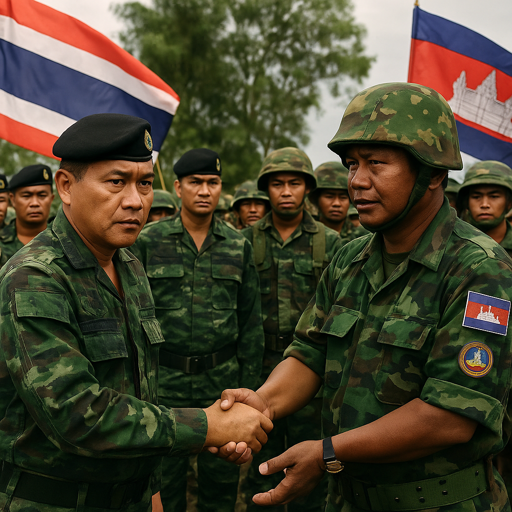 Featured image for: Thailand and Cambodia agree ceasefire after weeks of deadly clashes Thailand and Cambodia have agreed to an immediate ceasefire, the defence ministers of both countries have said in a joint statement.  The two sides have agreed to freeze the front lines where they are now and allow civilians living in border areas to return home, halting almost three weeks of intense clashes in which dozens of people have been killed and nearly one million displaced.  The ceasefire took effect at noon local time (05:00 GMT) on Saturday. Once it has been in place for 72 hours, 18 Cambodian soldiers held by Thailand since July will be released, the statement said.  The breakthrough came after days of talks between the two countries, with diplomatic encouragement from China and the US. The agreement prioritises getting the displaced back to their homes, and also includes an agreement to remove landmines.  Thailand's Defence Minister Natthaphon Narkphanit described the ceasefire as a test for the "other party's sincerity".  "Should the ceasefire fail to materialise or be violated, Thailand retains its legitimate right to self-defence under international law," he told reporters.  Thailand had been reluctant to accept the ceasefire, saying the last one was not properly implemented. They also resented what they saw as Cambodia's efforts to internationalise the conflict.  Unlike the last ceasefire in July, US President Donald Trump was conspicuously absent from this one, although the US State Department was involved.  That ceasefire agreement collapsed earlier this month, when fresh clashes erupted. Both sides blamed each other for the breakdown of the truce.  The Thai army said its troops had responded to Cambodian fire in Thailand's Si Sa Ket province, in which two Thai soldiers were injured.  Cambodia's defence ministry said it was Thai forces that had attacked first, in Preah Vihear province, and insisted that Cambodia did not retaliate.  Clashes have continued throughout December. On Friday, Thailand carried out more air strikes inside Cambodia.  The Thai Air Force said it had hit a Cambodian "fortified military position" after civilians had left the area. Cambodia's defence ministry said the strikes were "indiscriminate attacks" against civilian houses.  How well the ceasefire holds this time depends to a large extent on political will. Nationalist sentiment has been inflamed in both countries.  Cambodia, in particular, has lost many soldiers and a lot of its military equipment. It has been driven back from positions it held on the border, and suffered extensive damage from the Thai air strikes, grievances which could make a lasting peace harder to achieve.  Disagreement over the border dates back more than a century, but tension increased early this year after a group of Cambodian women sang patriotic songs in a disputed temple.  A Cambodian soldier was killed in a clash in May, and two months later, in July, there were five days of intense fighting along the border, which left dozens of soldiers and civilians dead. Thousands more civilians were displaced.  Following intervention by Malaysia and President Trump, a fragile ceasefire was negotiated between the two countries, and signed in late October.  Trump dubbed the agreement the "Kuala Lumpur Peace Accords". It mandated both sides to withdraw their heavy weapons from the disputed region, and to establish an interim observer team to monitor it.  However, the agreement was suspended by Thailand in November after Thai soldiers were injured by landmines, with Thai Prime Minister Anutin Charnvirakul announcing that the security threat had "not actually decreased".